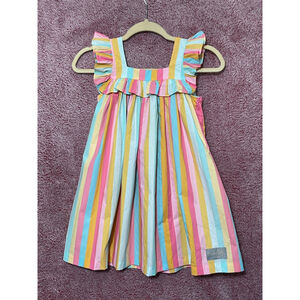 Girls Eleanor Rose Casual Dress Size 7 Striped summer fun